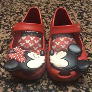 Beautiful Mini Melissa Mickey and Minnie Shoes